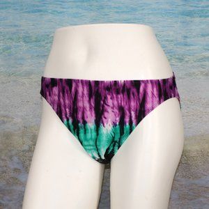 ISLAND ESCAPE Swimsuit Bottoms Bikini Tie Dye Mermaidcore Purple Stripe 12